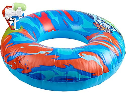 NERF Super Soaker Hydro Battle Ride-On Cruiser - Aufblasbarer Pool Float mit Pool-Fed Mega Water Blaster