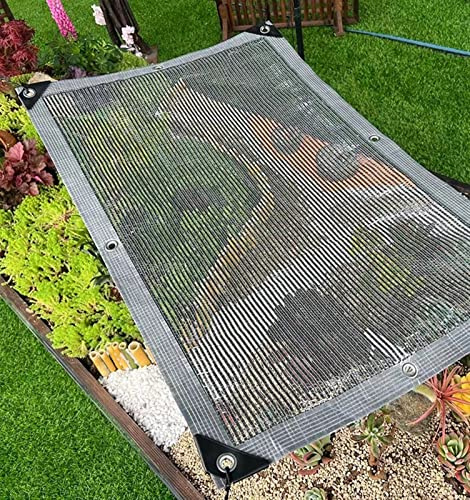 GZGLZDQ Gewächshaus Tomatendach Schattiernetz - Bietet 55% Schatten, Reflektierende Alufolie Sonnenschutznetz Panels, Balkonbespannung Sonnenschutz, Hochbeet Abdeckung Thermohauben mit Ösen