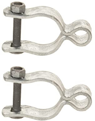 Dailydanny 2 Pack Chain Link Fence Frame Gate Post Female Hinge with Bolts and Nuts (1-7/8 Inch)