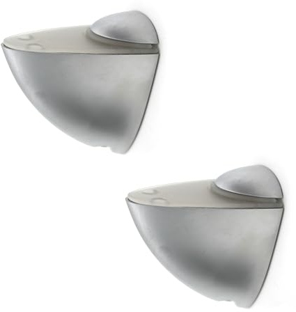 DOJA Barcelona | Reggimensola Pellicano | 2 Pezzi | Reggi Mensola MAX: 25mm | Carico Massimo: 10 kg | Alluminio | Tasselli Supporto per Mensole in Legno e Vetro, Mensole da Muro, Staffe Mensole