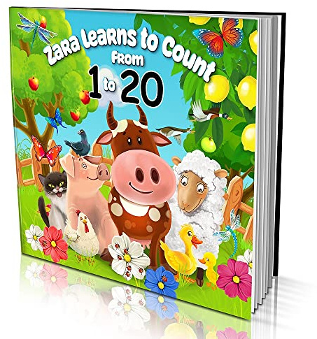 Personalized Storybook by Dinkleboo -Learns to Count - for Kids Aged 0 to 8 Years Old - Learning to Count has Never Been so Much Fun with Your Child in The Story! 8x8 Soft Cover