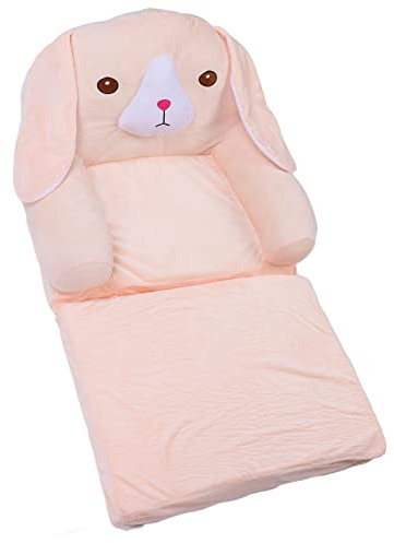 MOTUZP Faltbares Kindersofa, Sofa, Faltbarer Stuhl, Liege, Hundeschwamm, Ausziehbare Kindercouch, Weich für Wohnzimmer, Schlafzimmer, Rosa(2 Schichten)