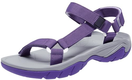 OutPro Sandales de randonnée pour femme - Sandales de sport antidérapantes - Confortables - Pour la plage en plein air, Violet 2., 42 EU