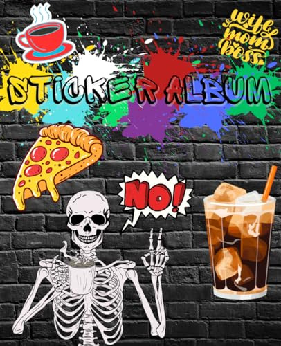 My Favorite Sticker Album - Brick Wall And Graffiti Cover: 50 Page Sticker Collecting Book, Perfect For Your Favorite Stickers, Labels Or Your Rubber ... Composition Notebook Size - 7.5 x 9.25