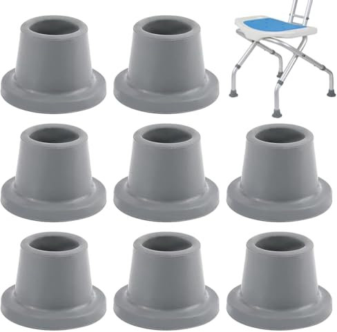 Gummifüße Für Duschstuhl 8 Stück Schoner Ersatz Füße Für Dusche Plätze Gummifüße Mit Großer Standfläche Für Bade- Und Duschhocker Anti-Rutsch Ersatzfüße Für Duschstuhl, Badesitz