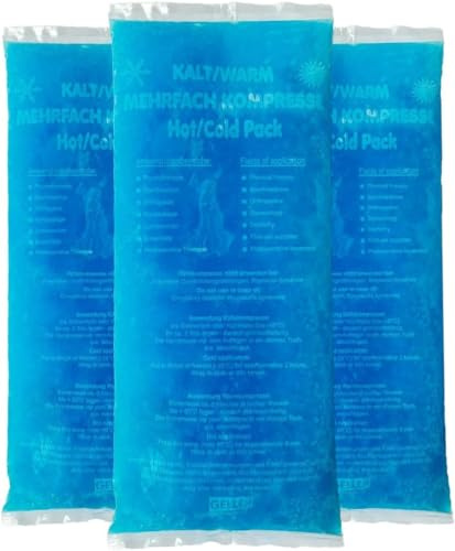 1x XXL Premium Kühlpads - Kalt Warm Kompresse | 29x12cm | Kühlen von Schmerzen, Modern, Blau -Gel - Kühlpack für Insektenstiche, Prellungen & weiteren Verletzungen