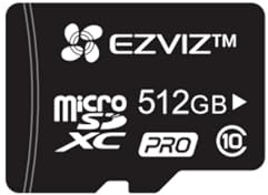 EZVIZ 512 GB Micro-SD-Karte, microSDHC-Speicherkarte, Lesegeschwindigkeit bis zu 90 MB/s, Klasse 10, U3, UHS-I