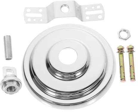 WHAMVOX Gancio per Lampadario Sospeso in Metallo Argento, Piastra di Copertura Soffitto Resistente e Decorativa, per Lampadari di Tutti i Tipi in Casa Stili multipli