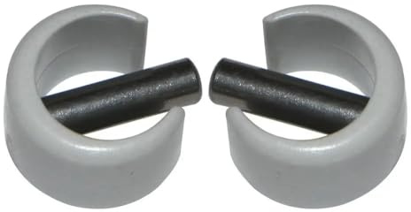 cyclingcolors 2x Clip de fixation avec goupille Ø 4mm pour manivelle volet roulant Ø 13mm extérieur couleur gris Fenêtre Store Ouverture Fermeture Clipsage