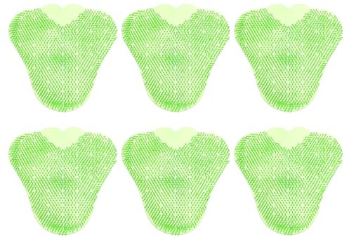 sourcing map Urinal Screen Deodorizer, 6Pcs - Anti-Splash Spiked Urinal Scent Pads for 30 Days, Urinal Cakes Deodorizer for Public Domestic Men Bathrooms (Green)