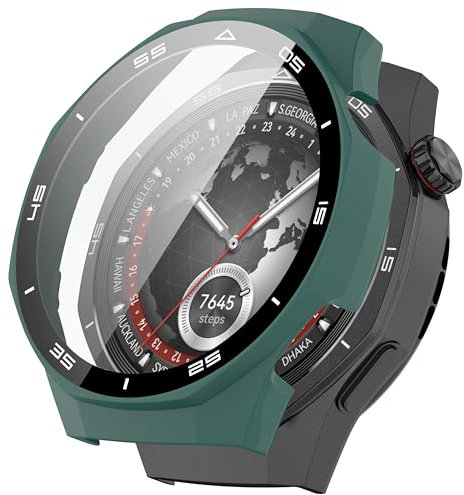 CZhkg TPU Protective Case for Huawei Watch GT5 Pro 46mm Case, Smartwatch Case TPU Screen Protector Skins Pounch Durable Anti-Scratch Watch Bumper Cover Shell for Huawei Watch GT5 Pro 46mm (green)