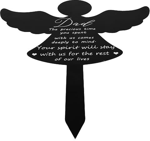 Sosoport Estaca Ángel Conmemorativa Cementerio Decoración Tumba Estaca Ángel Acrílico