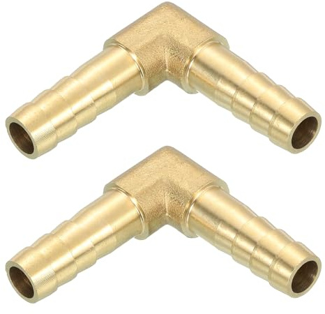 QUARKZMAN 8mm Schlauchverbinder Messing Doppelnippel Kupplung, 2 Stück Schlauchverbinder Benzinschlauch Schlaucharmaturen Gartenschlauch zum Verbinden von Kraftstoffschläuchen