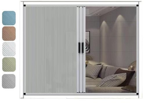 Persianas 2 en 1 de panal y pantalla corredera para ventana, cortinas opacas expandibles con aislamiento térmico con marco de aluminio blanco para uso en interiores (gris, 150 x 150 cm)