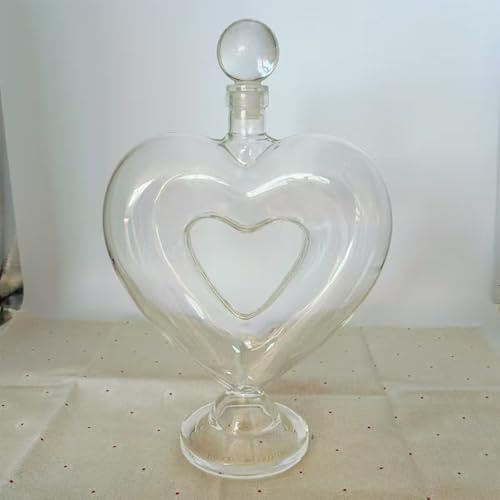Statue Decanter Whisky, Scultura Di Decanter Per Whisky A Forma Di Cuore Da 18 Once, Artigianato Con Bottiglie Dell'amore, Stazione Di Servizio Emozionale, Regalo Speciale(C)