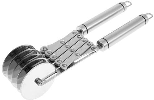 5 Wheel Baking Cutter Roller,Stainless Steel Pastry Cutter Wheel Adjustable Blade Spacing Safe & Easily Used Pie Cutter Pasta Cutter for Breads