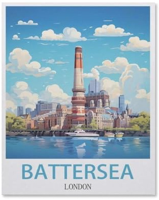 Puzzle Für Erwachsene 1000 Teile DIY Holz Puzzles Erwachsene Kinder Puzzle Klassisches Puzzle，Battersea London，1000 Teile Puzzle Geschenke Für Liebhaber Oder Freunde(75x50cm-HU98