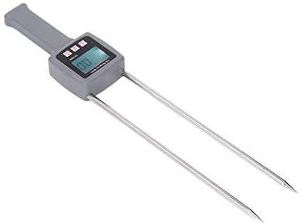 Cryfokt Misuratore di umidità per Fieno Multifunzionale con Display Digitale Tester di umidità Portatile Portatile per Alloggiamento in ABS per Pascolo