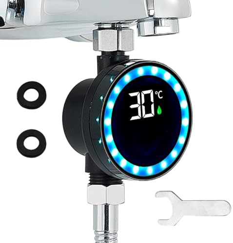 Termómetro De Ducha | Herramienta de Medición Impermeable en Tiempo Real,Medidor De Temperatura Del Agua Con Pantalla Digital LED,Para Ducha, Baño, Grifo, Cabezal De, Cocina