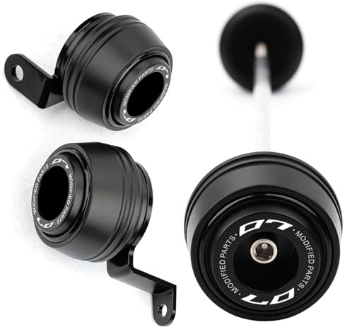 LLIDFONK Adatto per MT07 MT 07 MT-07 mt 07 2025 2026, accessori per moto, tamponi antiurto, ruota posteriore, asse anteriore, protezione forcella, protezione ruota, protezione anticaduta (nero)