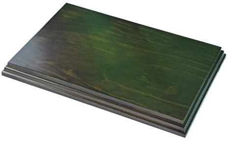 GRECA Peana Rectangular. Acabado Barniz Nogal Satinado. Madera Maciza. (31 * 21 cms)