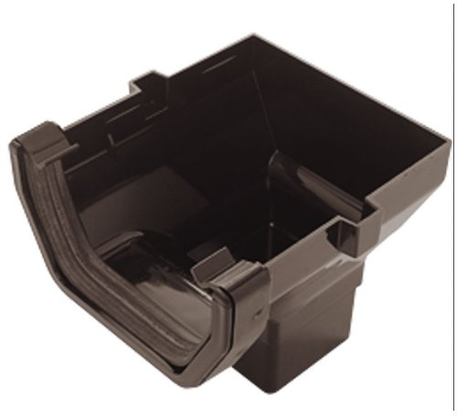 Black Square Guttering and Downpipe - Gutter and Pipe Fittings - Stop End Outlet