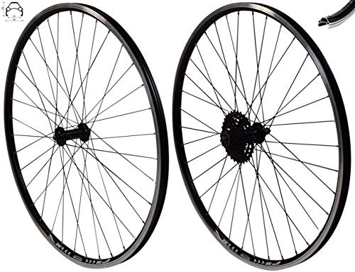 Redondo 26 Zoll Laufrad Set VR+HR Felge TX500 Schwarz + 8 Fach Kassette