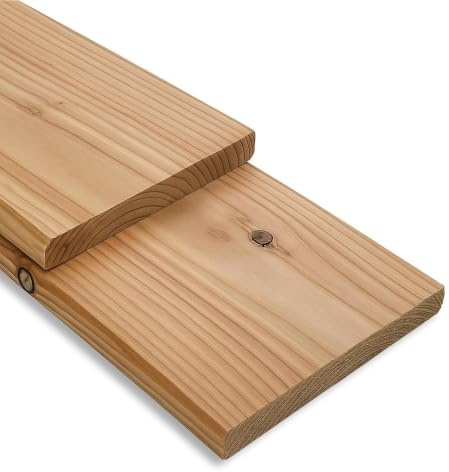 Gartenwelt Riegelsberger Glattkantbrett Lärche Natur 20x142 mm 120 cm | Konstruktionsholz gehobelt & gefast