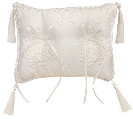 ZYLLZY Cuscino rettangolare per anelli con nappa, accessori per fede nuziale, matrimonio e addio al nubilato