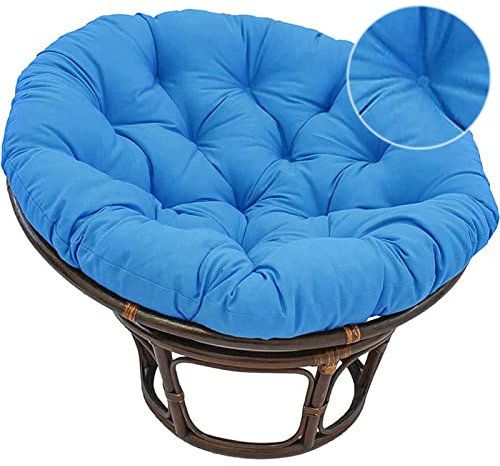 Yadlan Papasansessel Kissen Outdoor Sitzauflage, Waschbar Sitzkissen für Hängesessel Rattanstühle Gartenstuhlauflagen für Indoor und Outdoor(Size:120 * 120cm,Color:blau)