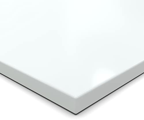 AUPROTEC 19mm Spanplatte Zuschnitt weiß melaminharzbeschichtet Länge bis 200cm Dekorplatten Zuschnitte mit Umleimer Auswahl: 40 x 60 cm (ABS Kante komplett)