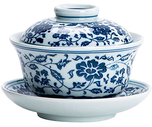 BAtlam 210 ml blau-weiße Porzellan-Terrine antike handbemalte Kung-Fu-Tee-Set Teetasse