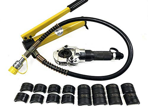 YyDDs Pinza a crimpare idraulica da 6 t Pinza a crimpare per Tubi con Profilo V/TH 12-28 mm Pinza a crimpare idraulica da 16-32 mm Pressa Radiale per Tubi in Rame 360°