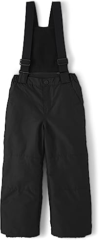 The Children's Place Boys' Snow Bib Overall Ski Pants, Black, 8