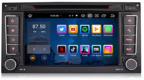 GONFEN 8-Núcleos Android 14.0 DAB+ Radio de coche para VW T5 Multivan TOUAREG Estéreo con GPS Navegación Soporte Inalámbrico CarPlay Android Auto 4GB+64GB CANBus CD DSP WiFi USB 7 IPS Pantalla táctil