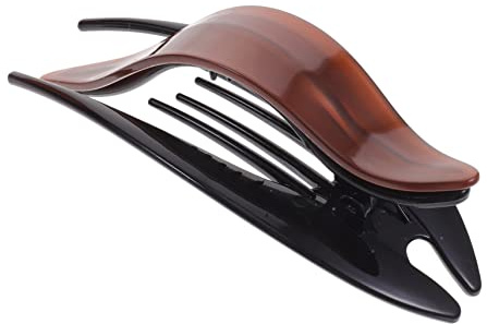 POPETPOP Pince à Cheveux Plate Incurvée en Acétate pour Femmes, Grosse Pince Griffe Légère Design Chic, pour Coiffures Élégantes Quotidien | Style Chic et Élégant, Forte Tenue, Haute Dureté, Confort, pour Banquets et Célébrations