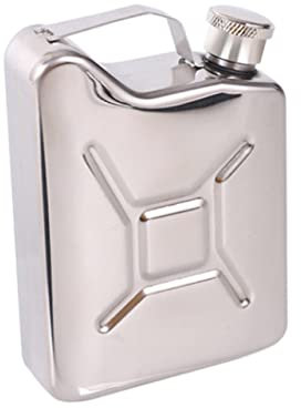 HEMOTON Carafe À Whisky 1 Pc Gourde En Métal Flasque Pour Liqueur De Hanche En Acier Inoxydable Mini Contenant De Vin Mini Pot à Huile Ballon Flasque Personnalisée Homme Whisky Portable