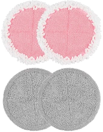 EtliN 2 Almohadillas de Limpieza con 2 Almohadillas de Encerado compatibles con aspiradora VMAI G700 y P700, Limpieza de Pisos eléctrica inalámbrica en seco y húmedo