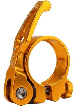 Sattelklemme MTB Fahrrad Sattelstütze Klemme Quick Release Ultraleicht Fahrrad Sattelstütze Montieren 31,8mm 34,9mm Fahrrad Teile SattelstüTzenklemme (Color : Gold 31.8mm)