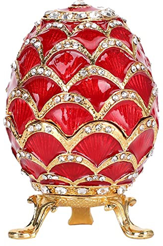 Fdit Emaillierte Eier, ORN-Box, Kunsthandwerk, Ornamente, Schmuck, Dekoration, Schmuckstück, Kunstwerk, Eierhandwerk, Fabergé-Stil, Vintage-Metallfarben
