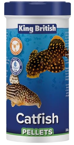 King British – Pellets para Bagres 200g: Alimento Completo hundible con multivitaminas para bagres y Otros Peces Tropicales de Fondo