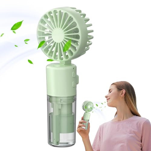 Ventilador de niebla de agua, ventilador de mano con niebla de agua, ventilador de pulverización de niebla de agua recargable, ventilador de refrigeración plegable y portátil, accesorio de verano con