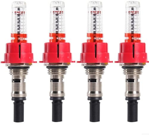 HpLive 4 Stück fußbodenheizung regler,Durchflussmesser，Flowmeter Fußbodenheizung，Fußbodenheizungs-Verteiler-Durchflussmesser-Regler zur Optimierung der Wärmeverteilung