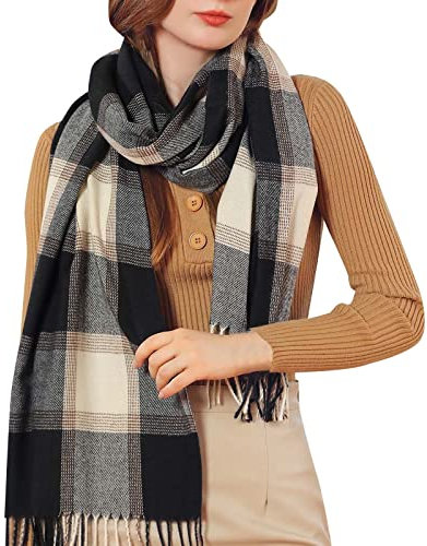 Cocila Black of Friday Weihnachten Winterschal Damen Wolle Stola Fuer Abendkleid In Mintgruen Nackenwärmer Fußball Schal Schwarz Kariert Camouflage Accessoires Damen Day Prime 2024 Angebote
