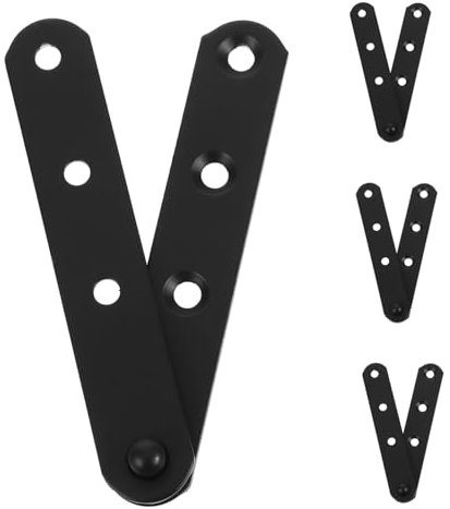 OKUMEYR Bisagras de Acero Inoxidable para Gabinetes de Exterior Placa de Reparación Bisagra Oculta para Contraventanas Exteriores Soportes de Metal para Placa de Mesa de Madera Bisagras Ocultas