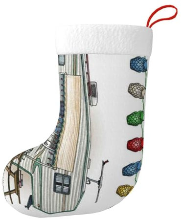 Hgbbdyyjj Happy Personalisierte Weihnachtsstrümpfe für Herren und Damen, Weihnachtsstrümpfe, weiches Polyester, dekorative Socken, Schwarz , Einheitsgröße