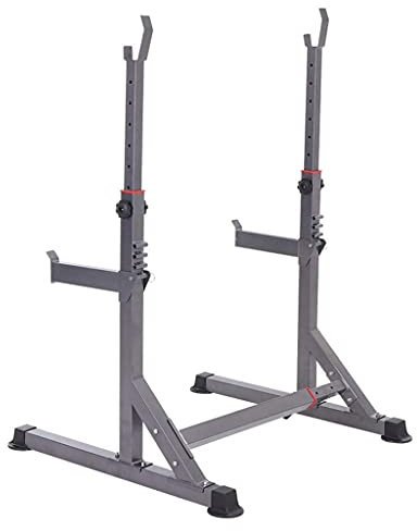 asdchZen Hantelständer, Kniebeugenständer, Verstellbarer Hantelständer, Gym Squat Langhantelstange Power Stand, 13-Fach Höhenverstellbar, 6-Fach Breitenverstellbar, Max. 200Kg