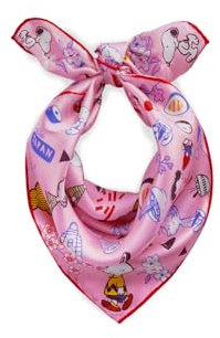 CODELLO X Peanuts Snoopy Nicki Tuch, Seide, Rosa, Multicolor