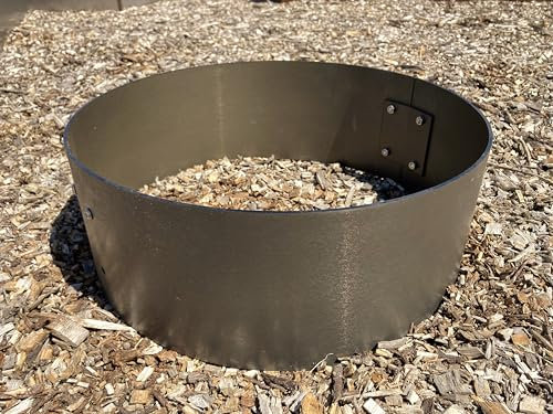 Rasenkanten Baumring Cortenstahl 3 mm - Ø 37 x 10 cm Höhe Mähroboter Mähkante für Bäume und Sträucher (1)