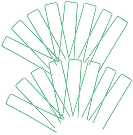 Happyyami 20pièces Piquets De Jardinage Forme De u Piquets Métalliques pour Extérieur pour Fixation De Revêtement
